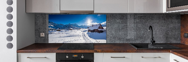 Glasrückwand für die küche Weiden im Tatra-Gebirge