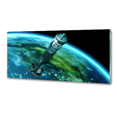 Glasrückwand für die küche Atomrakete