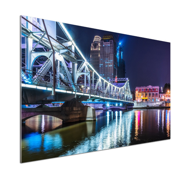 Glasrückwand für die küche Shanghai-Brücke