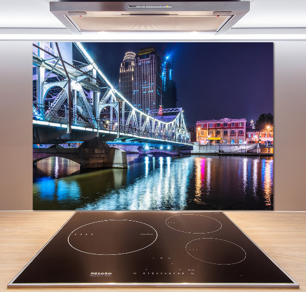 Glasrückwand für die küche Shanghai-Brücke