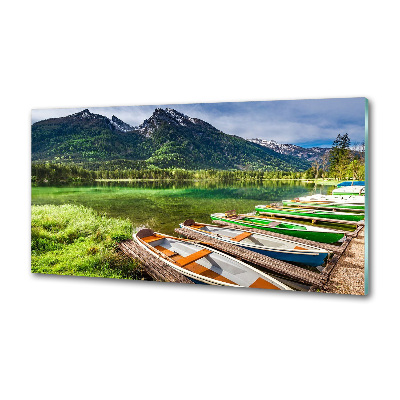 Küchen wandpaneel Boote auf dem See