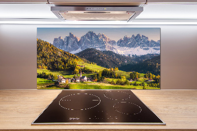 Glasrückwand für die küche Panorama des Berges