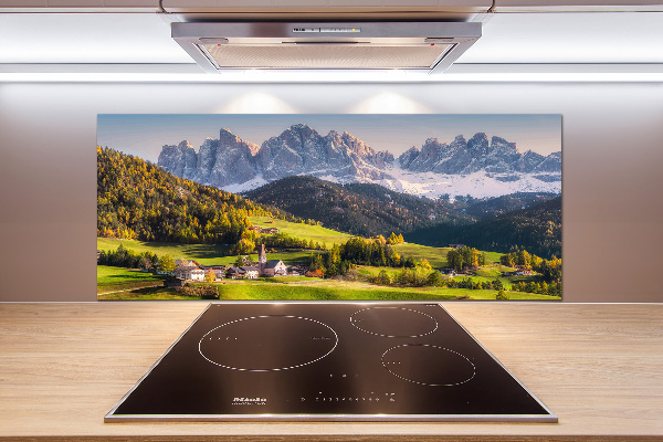 Glasrückwand für die küche Panorama des Berges