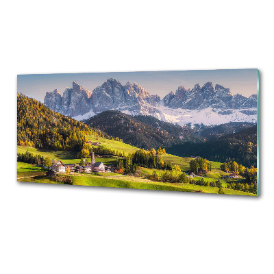 Glasrückwand für die küche Panorama des Berges