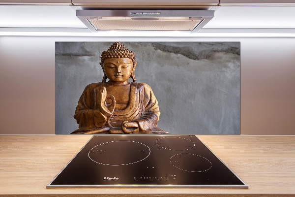 Glasrückwand für die küche Buddha aus Holz