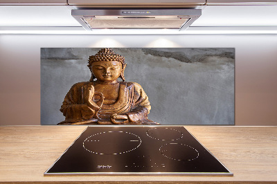 Glasrückwand für die küche Buddha aus Holz