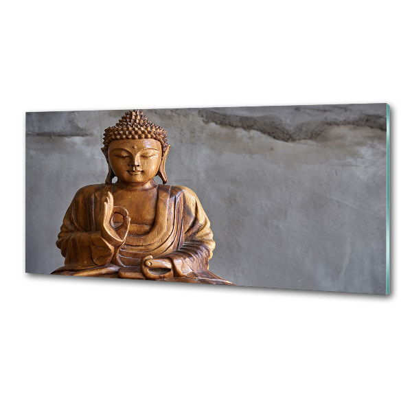 Glasrückwand für die küche Buddha aus Holz