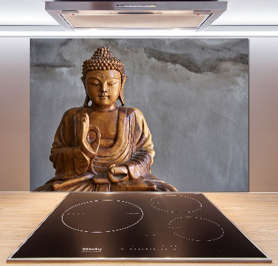 Glasrückwand für die küche Buddha aus Holz