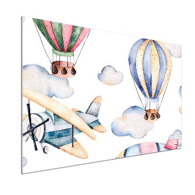 Küchen wandpaneel Flugzeuge und Ballons