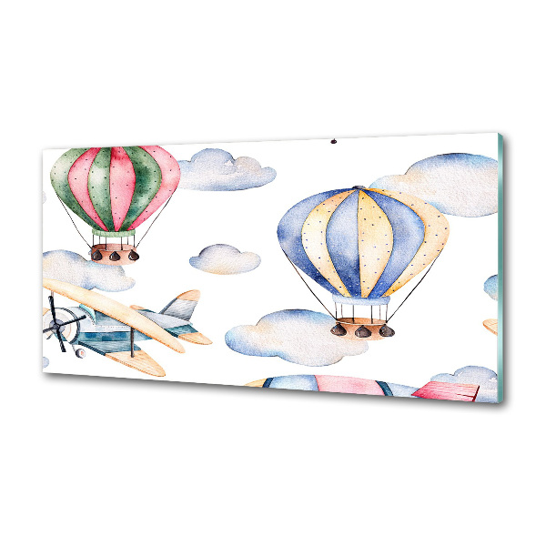 Küchen wandpaneel Flugzeuge und Ballons