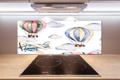 Küchen wandpaneel Flugzeuge und Ballons