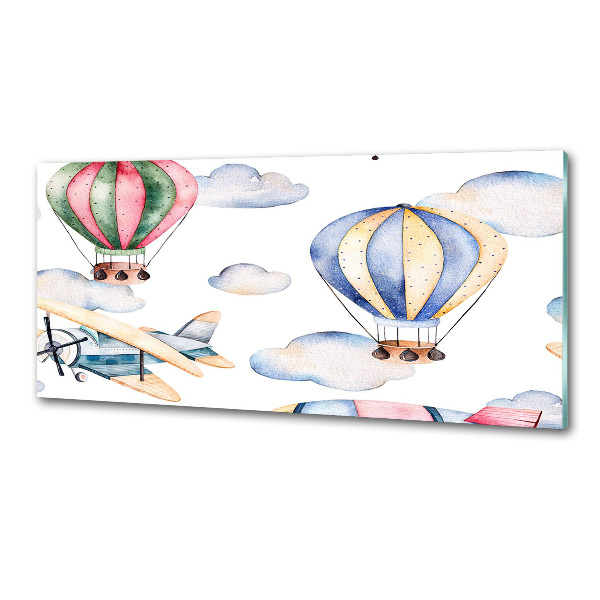 Küchen wandpaneel Flugzeuge und Ballons