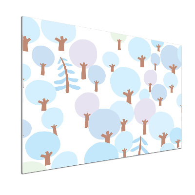 Platte für Küchenrückwand Bunte Bäume