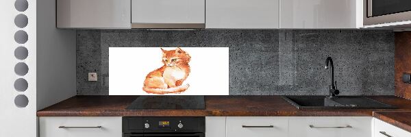 Glasrückwand für die küche Ingwerkatze