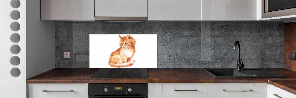 Glasrückwand für die küche Ingwerkatze