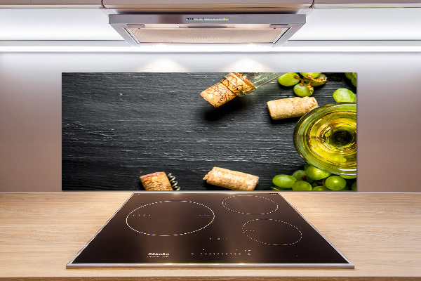 Platte für Küchenrückwand Weißwein und Früchte