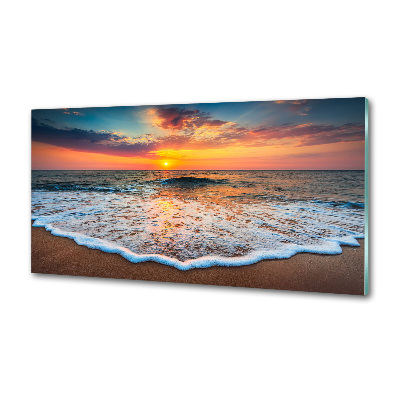 Platte für Küchenrückwand Sonnenuntergang über dem Meer