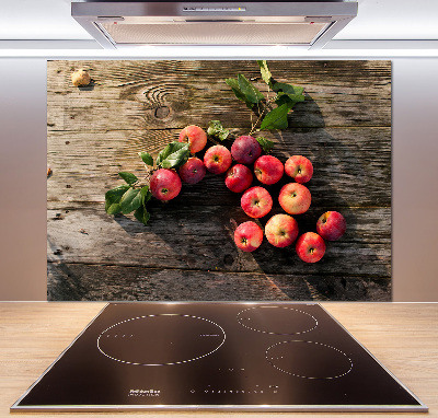 Küchen wandpaneel Äpfel auf dem Tisch