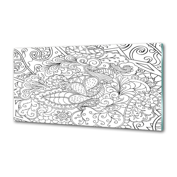 Glasrückwand für die küche Ornamente