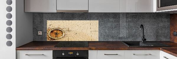 Küchen wandpaneel Kompass auf der Karte