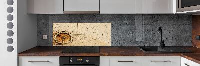 Küchen wandpaneel Kompass auf der Karte