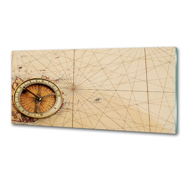 Küchen wandpaneel Kompass auf der Karte