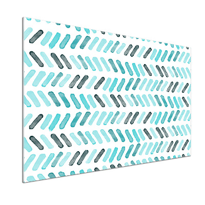 Platte für Küchenrückwand Blaues Fischgrätmuster