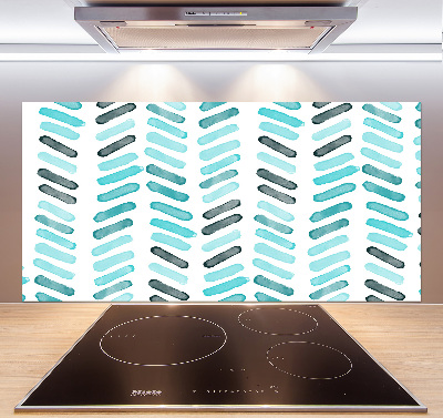 Platte für Küchenrückwand Blaues Fischgrätmuster