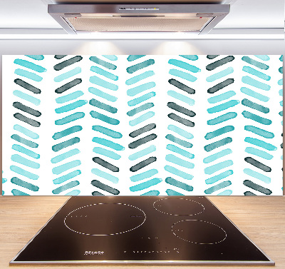 Platte für Küchenrückwand Blaues Fischgrätmuster