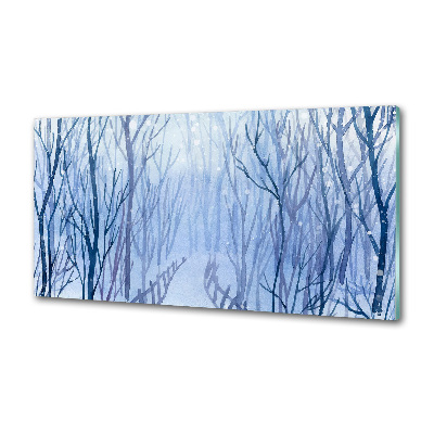 Platte für Küchenrückwand Wald im Winter