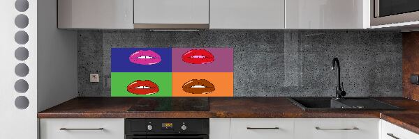Platte für Küchenrückwand Bunte Lippen