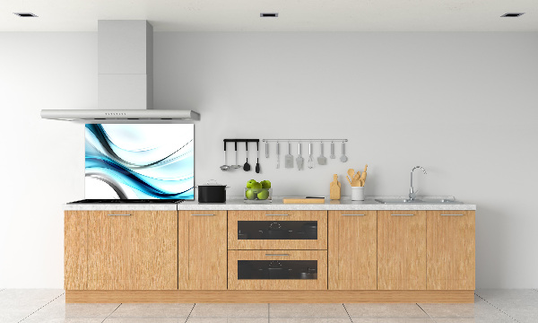 Glasrückwand für die küche Abstrakte Wellen