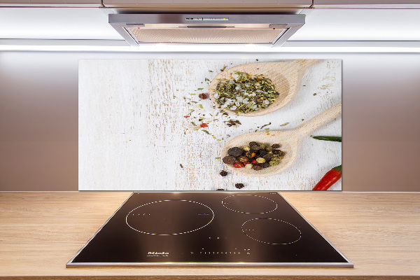 Glasrückwand für die küche Gemüse und Gewürze