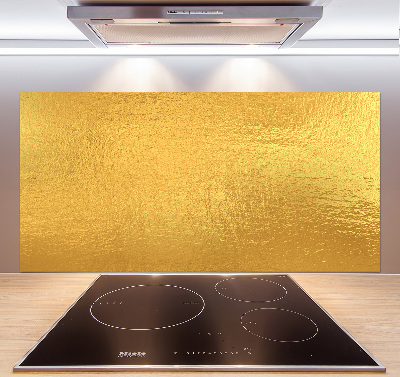 Glasrückwand für die küche Goldfolienhintergrund