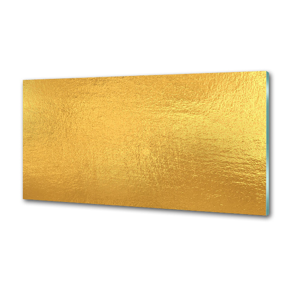 Glasrückwand für die küche Goldfolienhintergrund