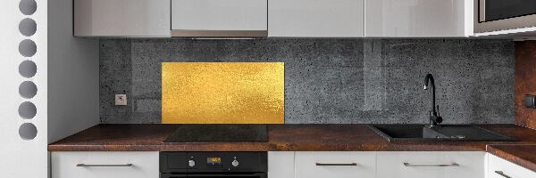 Glasrückwand für die küche Goldfolienhintergrund