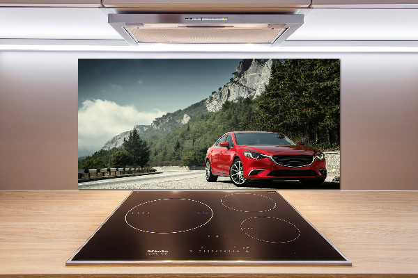 Platte für Küchenrückwand Auto in den Bergen