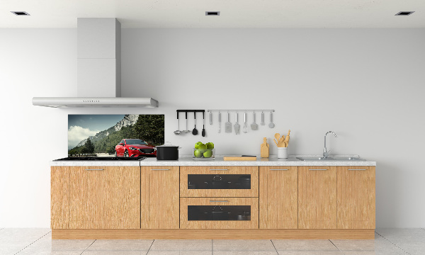 Platte für Küchenrückwand Auto in den Bergen