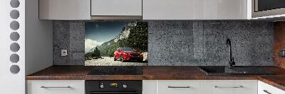 Platte für Küchenrückwand Auto in den Bergen