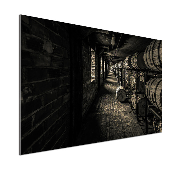 Glasrückwand für die küche Bourbonfässer