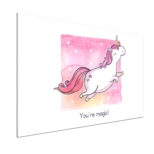 Platte für Küchenrückwand Rosa Einhorn