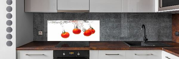 Glasrückwand für die küche Tomaten unter Wasser