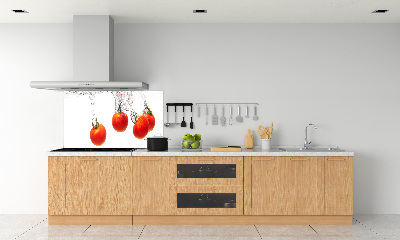 Glasrückwand für die küche Tomaten unter Wasser
