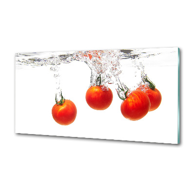 Glasrückwand für die küche Tomaten unter Wasser