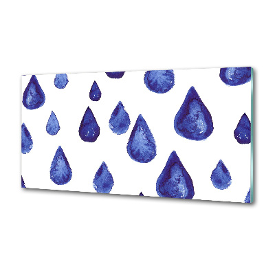 Platte für Küchenrückwand Blaue Tropfen