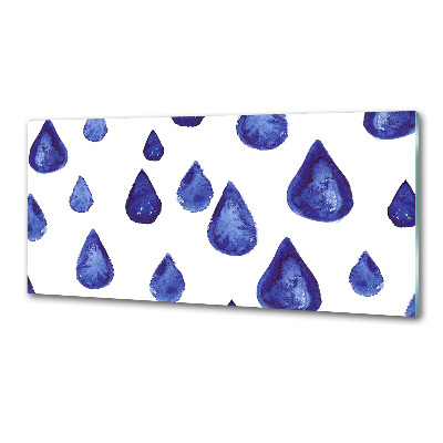 Platte für Küchenrückwand Blaue Tropfen