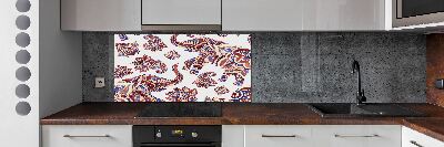 Glasrückwand für die küche Elefantenornamente