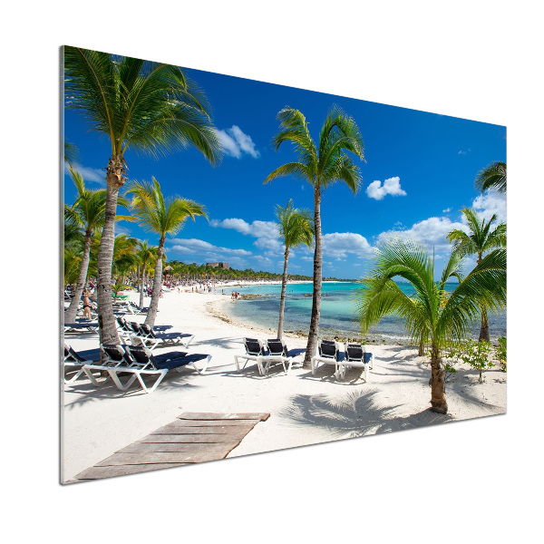 Glasrückwand für die küche Maledivenstrand