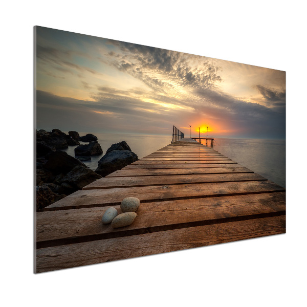 Küchen wandpaneel Holzsteg