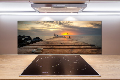 Küchen wandpaneel Holzsteg